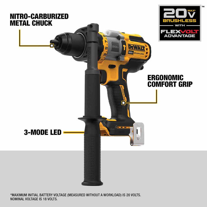 DeWalt DCD999B 20V MAX FLEXVOLT 1/2" Hammer Drill/Driver - 2