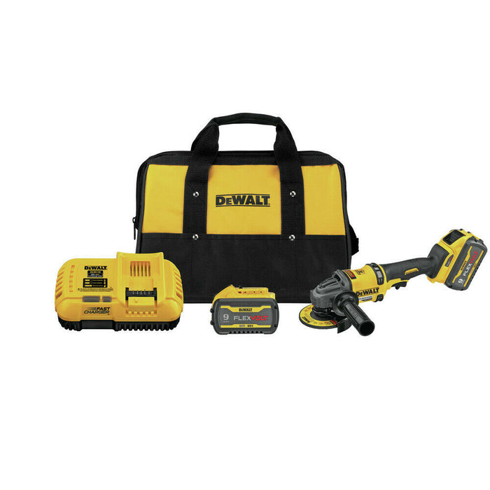 DeWalt DCG418X2 60V 4.5"-6" FLEXVOLT 60V MAX Brushless Lithium-Ion 4-1/2" 6" Cordless Grinder Kit /w Kickback Brake and 9 Ah Batteries