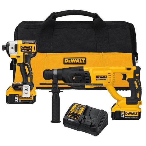 DeWalt DCK233P2 20V MAX XR Rotary Hammer / Impact Kit