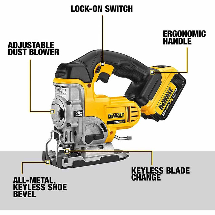 Dewalt DCS331M1 20V MAX Lithium Ion Jig Saw Kit - 2