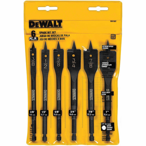 DeWalt DW1587 6 pc Spade Bit Set