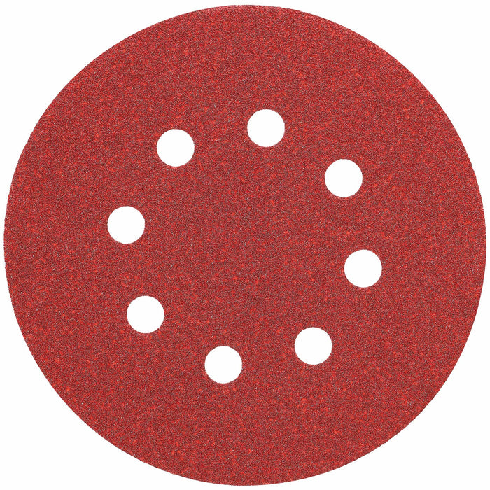 DeWalt DW4312 5" 8 Hole 150 Grit Hook and Loop Random Orbit Sandpaper, 25 Pack