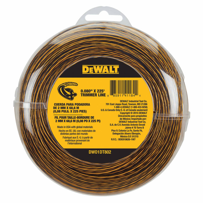 DeWalt DWO1DT802 String Trimmer Line, 225' x 0.080"