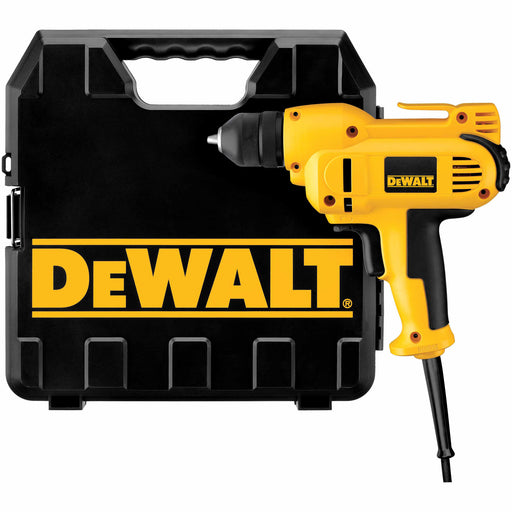 DeWalt DWD115K Heavy-Duty 3/8" VSR Mid-handle Drill Kit with Keyless Chuck