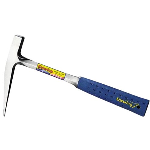 EstWing E3-13P 13 oz Solid steel lightweight rock pick with blue vinyl shock reduction grip