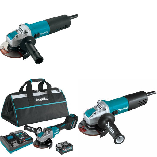 Makita GA5080 Angle Grinder Kit W/ GAG11M1 Cordless Grinder and FREE GA4570