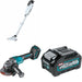 Makita GAG01Z 4-1/2" / 5" W/ GLC02Z 4-Speed Compact Stick and BL4040 40V max XGT 4.0Ah Battery