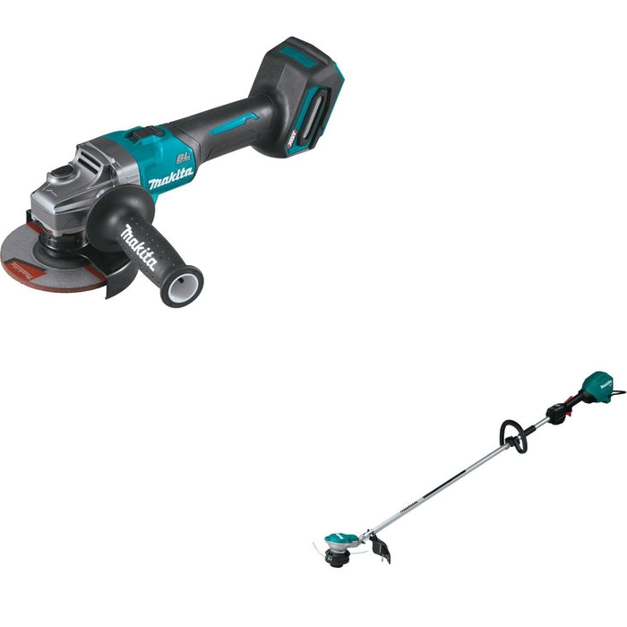 Makita GAG01Z 40V max XGT 4-1/2" / 5" Angle Grinder W/ GRU01Z 40V max XGT 15" String Trimmer