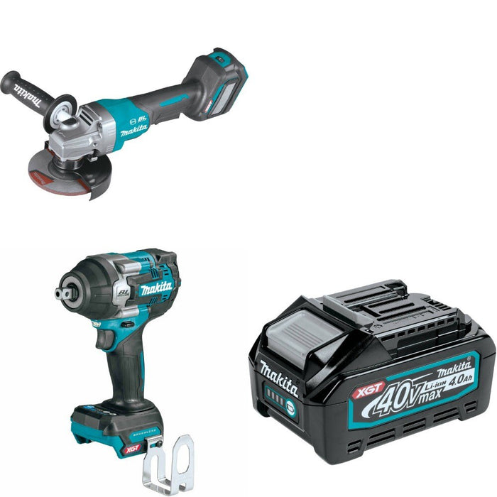 Makita Angle Grinder Kit W/ Impact Wrench and FREE 4.0Ah Battery