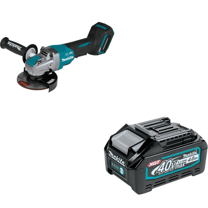 Makita GAG13Z 4-1/2" / 5" X-LOCK Paddle Switch Angle Grinder W/ BL4040 4.0Ah Battery