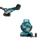Makita GAG13Z 4-1/2" / 5" X-LOCK Paddle Switch Angle Grinder W/ CF001GZ 9-1/4" Fan