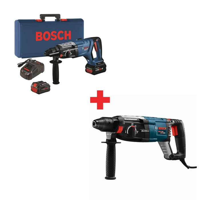 Bosch GBH18V-28DCK24 18V 1-1/8" Rotary Hammer Kit W/ FREE GBH2-28L Rotary Hammer