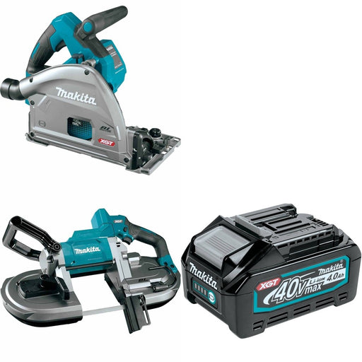 Makita GBP01Z Portable Band Saw W/ GPS01Z Plunge Circular Saw and FREE BL4040 Battery