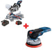 Bosch GCM18V-07SN14 18V 7-1/4" Miter Saw Kit W/ FREE GEX18V-5N 18V 5" Sander