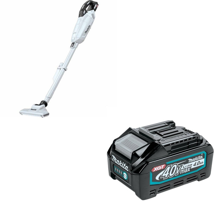 Makita GLC02Z 4-Speed Compact Stick Vacuum W/ BL4040 40V max XGT 4.0Ah Battery