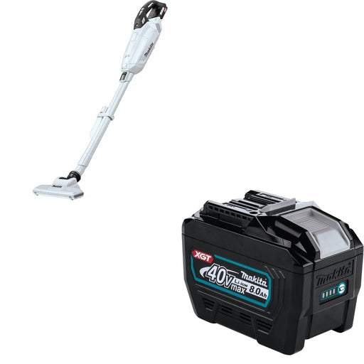 Makita GLC02Z 4-Speed Compact Stick Vacuum W/ BL4080F 40V max XGT 8.0Ah Battery