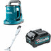 Makita GLC02Z 4-Speed Compact Stick Vacuum W/ GTK01Z Hot Water Kettle and BL4040 4.0Ah Battery