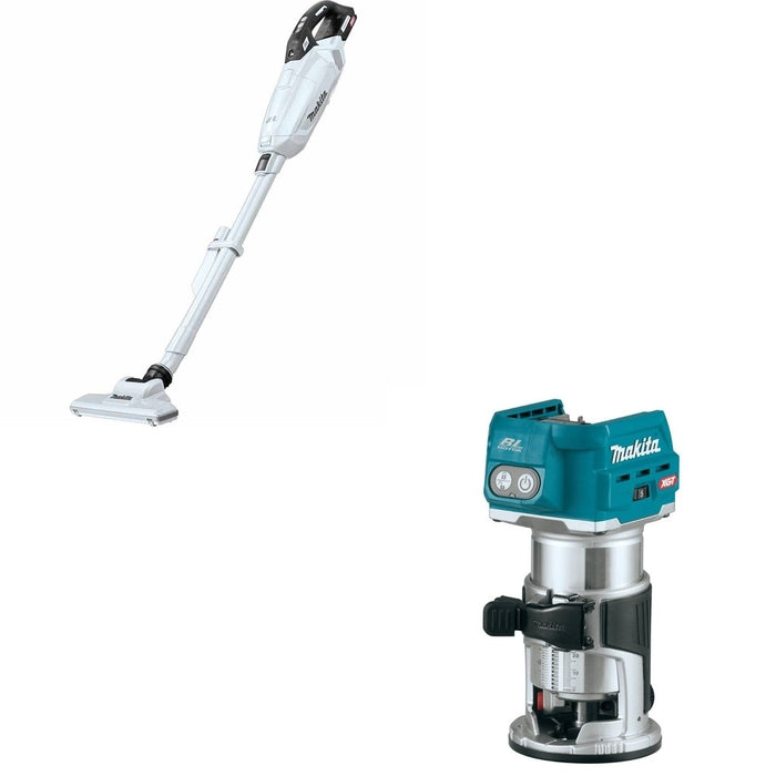 Makita GLC02Z 4-Speed Compact Stick W/ GTR01Z 40V max XGT Brushless Cordless Compact Router