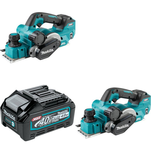 Makita GPK01Z 3-1/4" Planer, 2 Pack Kit W/ FREE BL4040 4.0Ah Battery