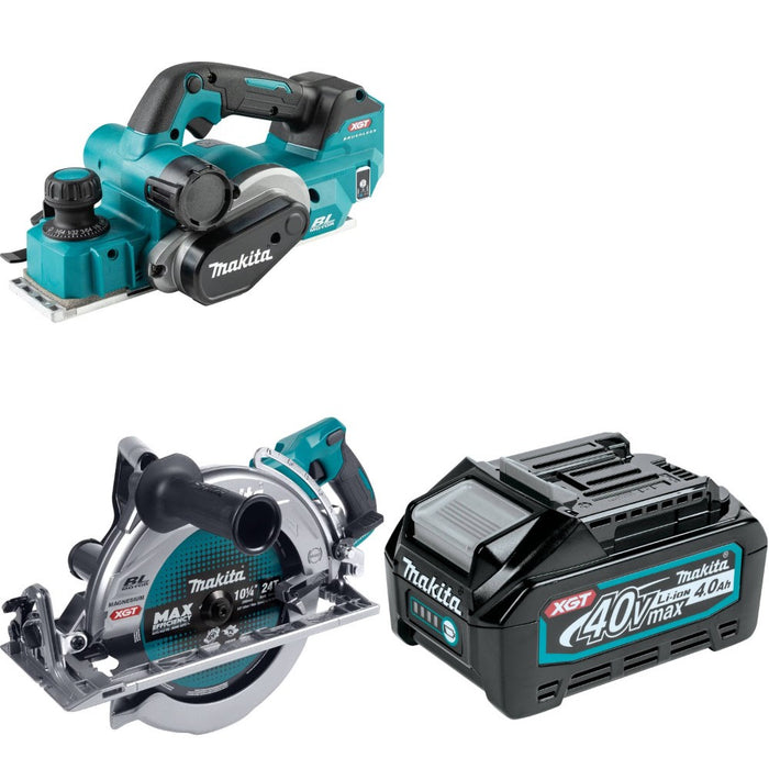 Makita GPK01Z Planer Kit W/ GSR02Z Circular Saw and FREE BL4040 Battery