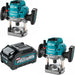 Makita GPR01Z Plunge Router, 2 Pack Kit W/ FREE BL4040 Battery