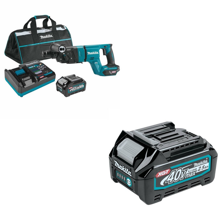 Makita GRH07M1 40V max XGT Rotary Hammer (D-Handle) Kit W/ BL4025 40V max XGT 2.5Ah Battery