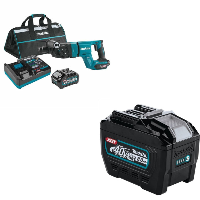 Makita GRH07M1 40V max XGT Rotary Hammer (D-Handle) Kit W/ BL4080F 40V max XGT 8.0Ah Battery