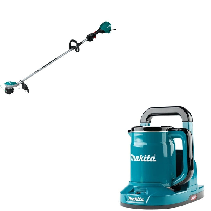 Makita GRU01Z 40V max XGT 15" String Trimmer, Tool Only W/ GTK01Z 40V max XGT Hot Water Kettle