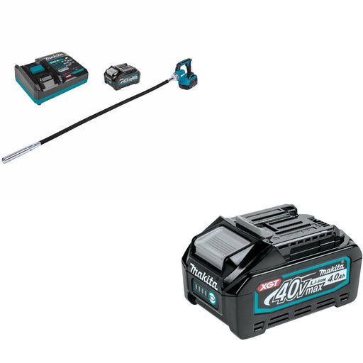 Makita GRV01M1 40V Max XGT 5-1/2' Vibrator Kit W/ FREE BL4040 40V Max Battery