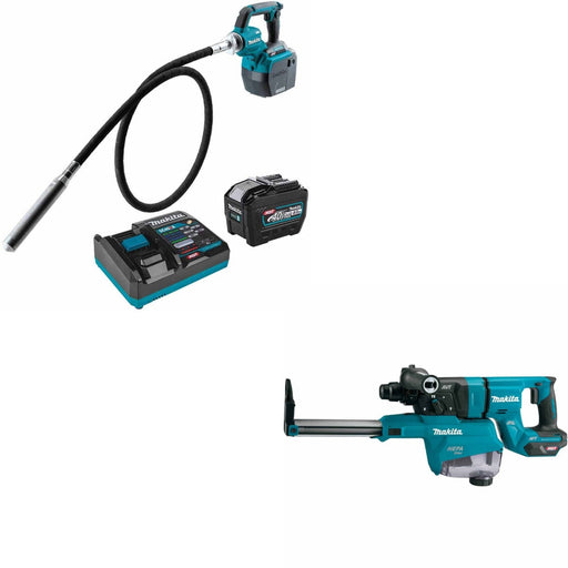 Makita GRV02L1 Concrete Vibrator Kit W/ FREE GRH07ZW Rotary Hammer