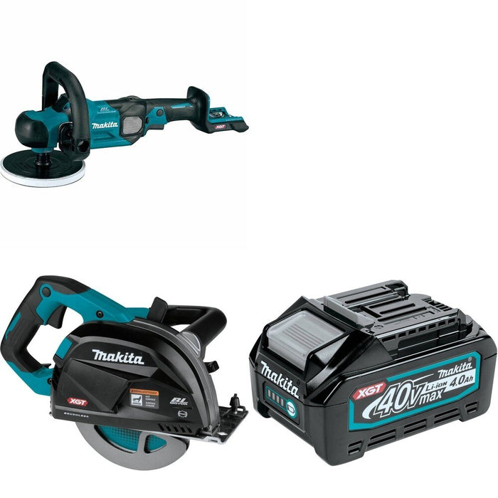 Makita GSC01Z Metal Cutting Saw W/ GVP01Z Polisher and FREE BL4040 Battery