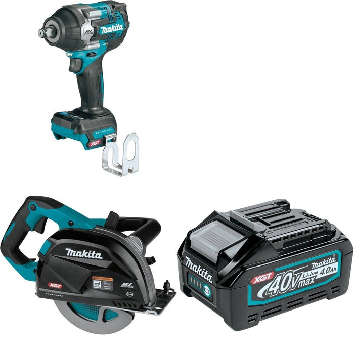 Makita GSC01Z Metal Cutting Saw W/ GWT07Z Impact Wrench and FREE BL4040 Battery
