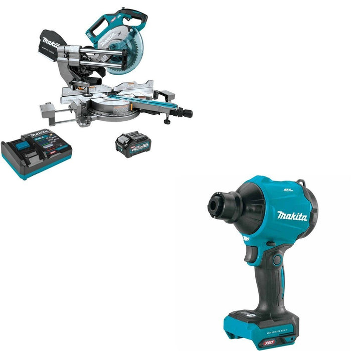 Makita GSL02M1 40V max XGT 8-1/2" Dual-Bevel Sliding Compound Miter Saw W/ FREE GSA01Z Blower