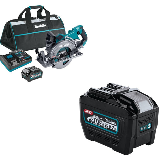 Makita GSR01M1 40V max XGT Rear Handle 7-1/4" Circular Saw Kit, 4.0 Ah W/ BL4080F 8.0Ah Battery