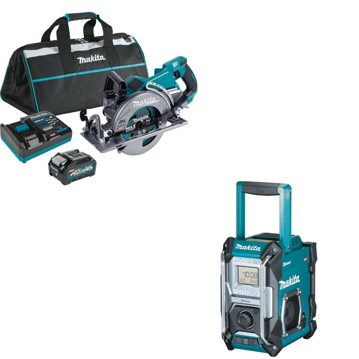 Makita GSR01M1 Rear Handle Circular Saw Kit W/ FREE GRM02 Radio