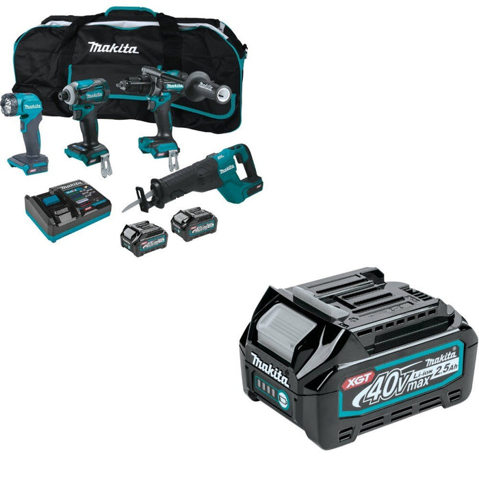 Makita GT401M1D1 Combo Kit W/ FREE BL4025 2.5Ah Battery