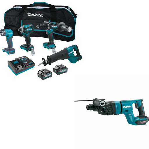 Makita GT401M1D1 40V max XGT 4-Pc. Combo W/ FREE GRH07Z Rotary Hammer