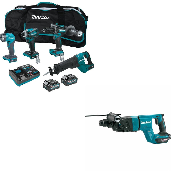 Makita GT401M1D1 40V max XGT 4-Pc. Combo W/ FREE GRH07Z Rotary Hammer