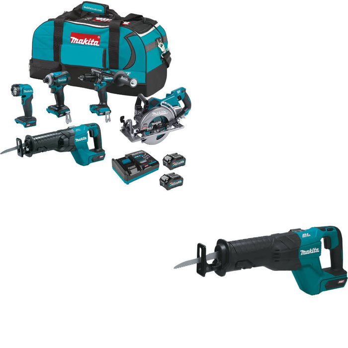 Makita GT500M 40V max XGT 5Pc. Combo Kit W/ FREE GRJ01Z 40V max XGT Recip Saw