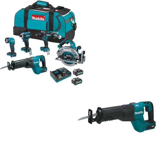 Makita GT501M 40V max XGT 5Pc. Combo Kit W/ FREE GRJ01Z 40V max XGT Recip Saw