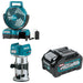 Makita GTR01Z Router W/ CF001GZ 40V max XGT Cordless 9-1/4" Fan and BL4040 4.0Ah Battery