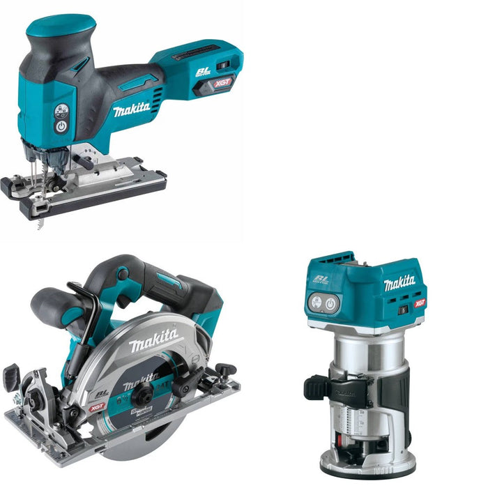 Makita GVJ01Z Jig Saw Kit W/ GSH05Z 6-1/2" Circular Saw and FREE GTR01Z Router