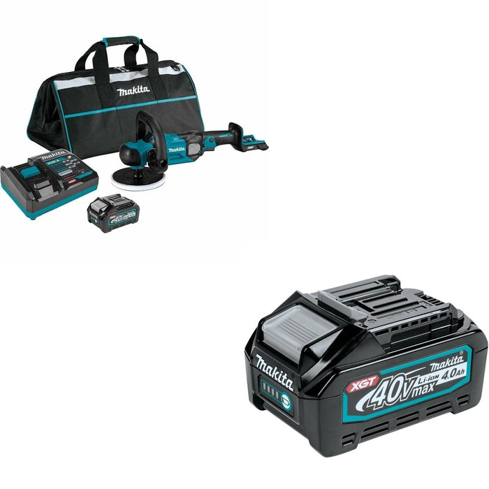 Makita GVP01M1 40V max XGT Brushless Cordless 7" Polisher Kit, (4.0Ah) W/ BL4040 4.0Ah Battery