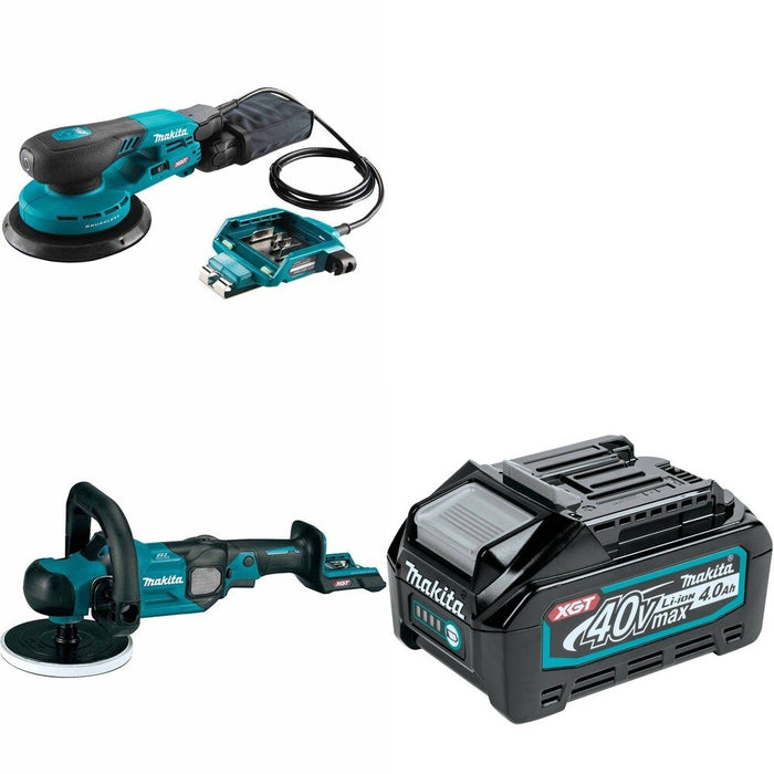 Makita GVP01Z Polisher W/ GOB01CZ Random Orbit Sander and FREE BL4040 Battery