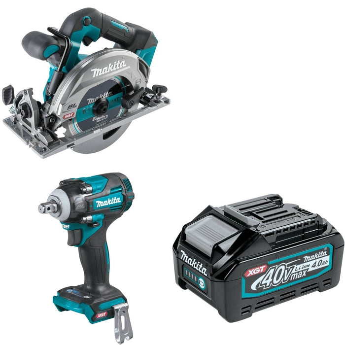 Makita GWT04Z Impact Wrench W/ GSH05Z Circular Saw and FREE BL4040 Battery