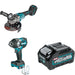 Makita GWT07Z Impact Wrench W/ GAG07Z Angle Grinder and FREE BL4040 Battery
