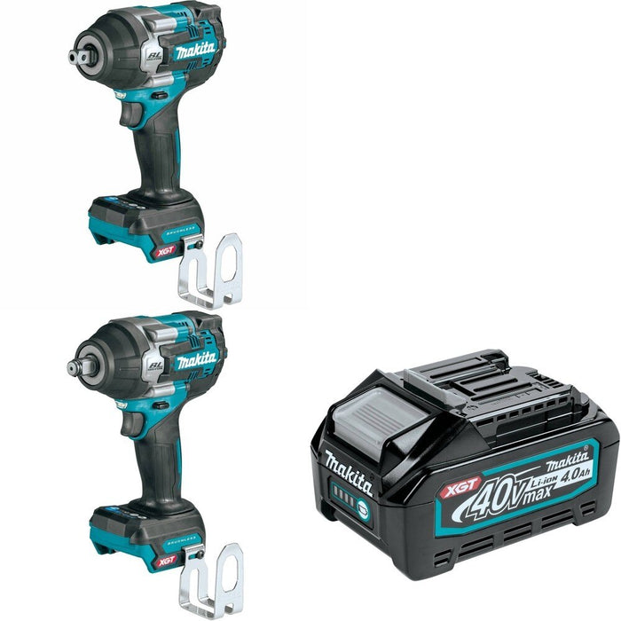 Makita GWT07Z Impact Wrench W/ GWT08Z Impact Wrench and FREE BL4040 Battery