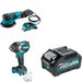 Makita GWT08Z Impact Wrench W/ GOB01CZ Random Orbit Sander and FREE BL4040 Battery