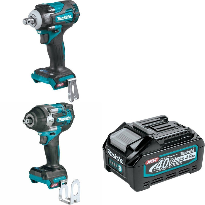 Makita GWT08Z Impact Wrench W/ GWT04Z Impact Wrench and FREE BL4040 Battery