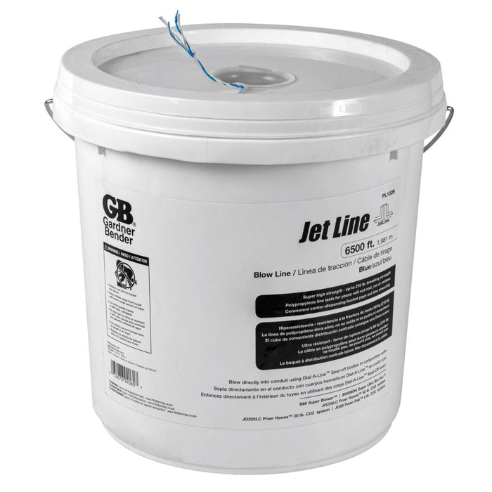 Gardner Bender PL132B Blue Blow Line / JET LINE, 6500' Bucket, 210 lbs Tensile